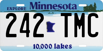 MN license plate 242TMC
