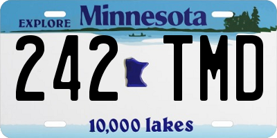 MN license plate 242TMD