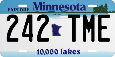 MN license plate 242TME