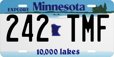 MN license plate 242TMF