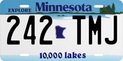 MN license plate 242TMJ