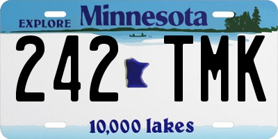 MN license plate 242TMK