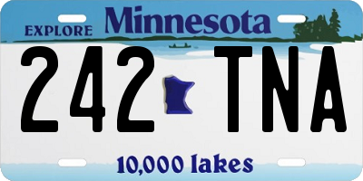 MN license plate 242TNA