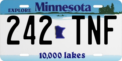MN license plate 242TNF