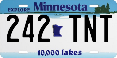 MN license plate 242TNT