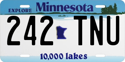 MN license plate 242TNU