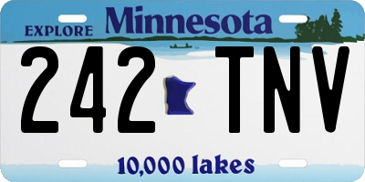 MN license plate 242TNV