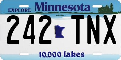 MN license plate 242TNX