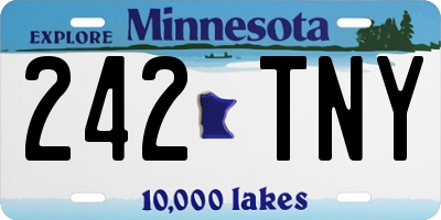 MN license plate 242TNY