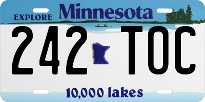 MN license plate 242TOC