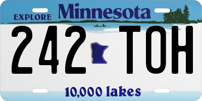 MN license plate 242TOH
