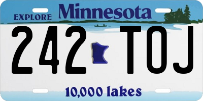 MN license plate 242TOJ