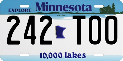 MN license plate 242TOO
