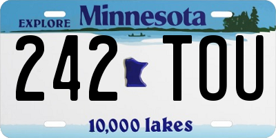 MN license plate 242TOU