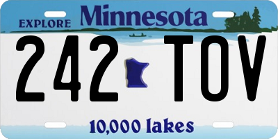 MN license plate 242TOV