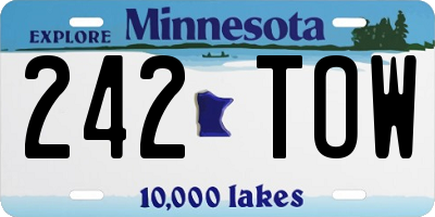 MN license plate 242TOW