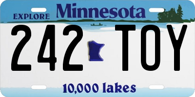 MN license plate 242TOY