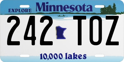 MN license plate 242TOZ
