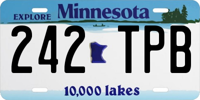 MN license plate 242TPB