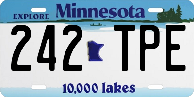 MN license plate 242TPE