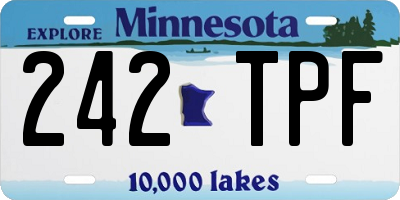 MN license plate 242TPF
