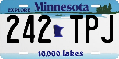 MN license plate 242TPJ