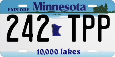 MN license plate 242TPP