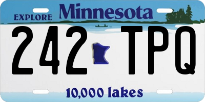 MN license plate 242TPQ