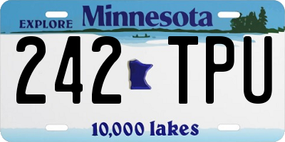MN license plate 242TPU