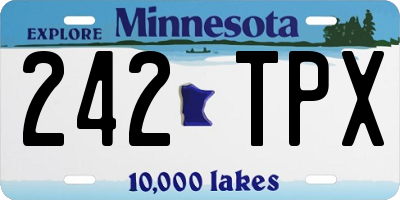 MN license plate 242TPX