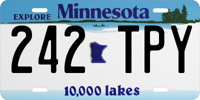 MN license plate 242TPY