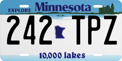 MN license plate 242TPZ
