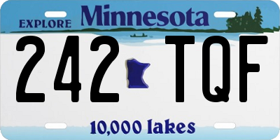 MN license plate 242TQF