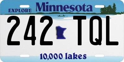 MN license plate 242TQL
