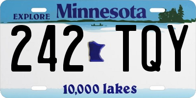 MN license plate 242TQY