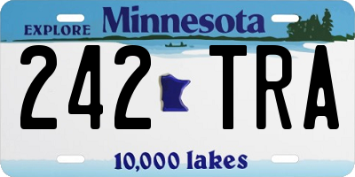 MN license plate 242TRA