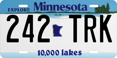 MN license plate 242TRK