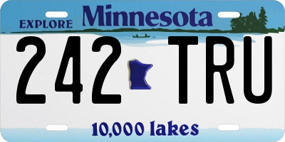 MN license plate 242TRU