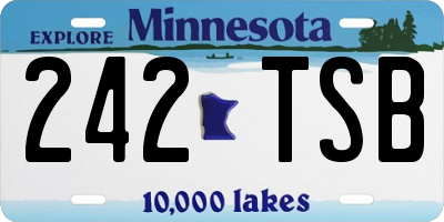 MN license plate 242TSB