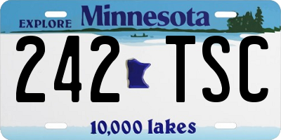 MN license plate 242TSC