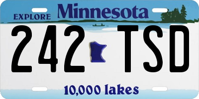 MN license plate 242TSD