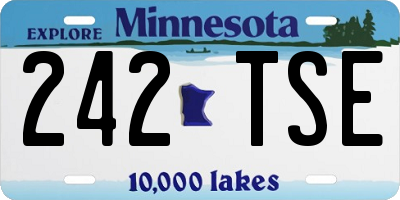 MN license plate 242TSE