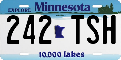 MN license plate 242TSH