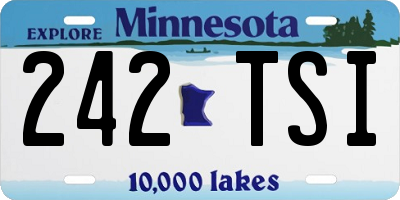 MN license plate 242TSI
