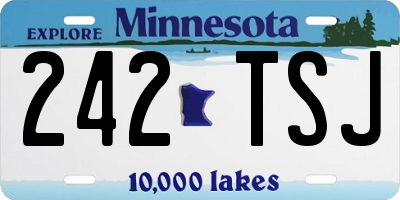 MN license plate 242TSJ