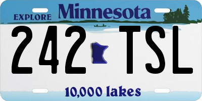 MN license plate 242TSL