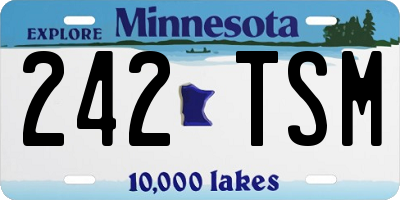 MN license plate 242TSM