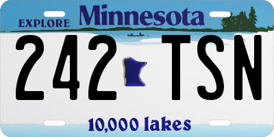 MN license plate 242TSN