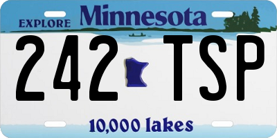 MN license plate 242TSP