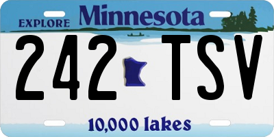 MN license plate 242TSV